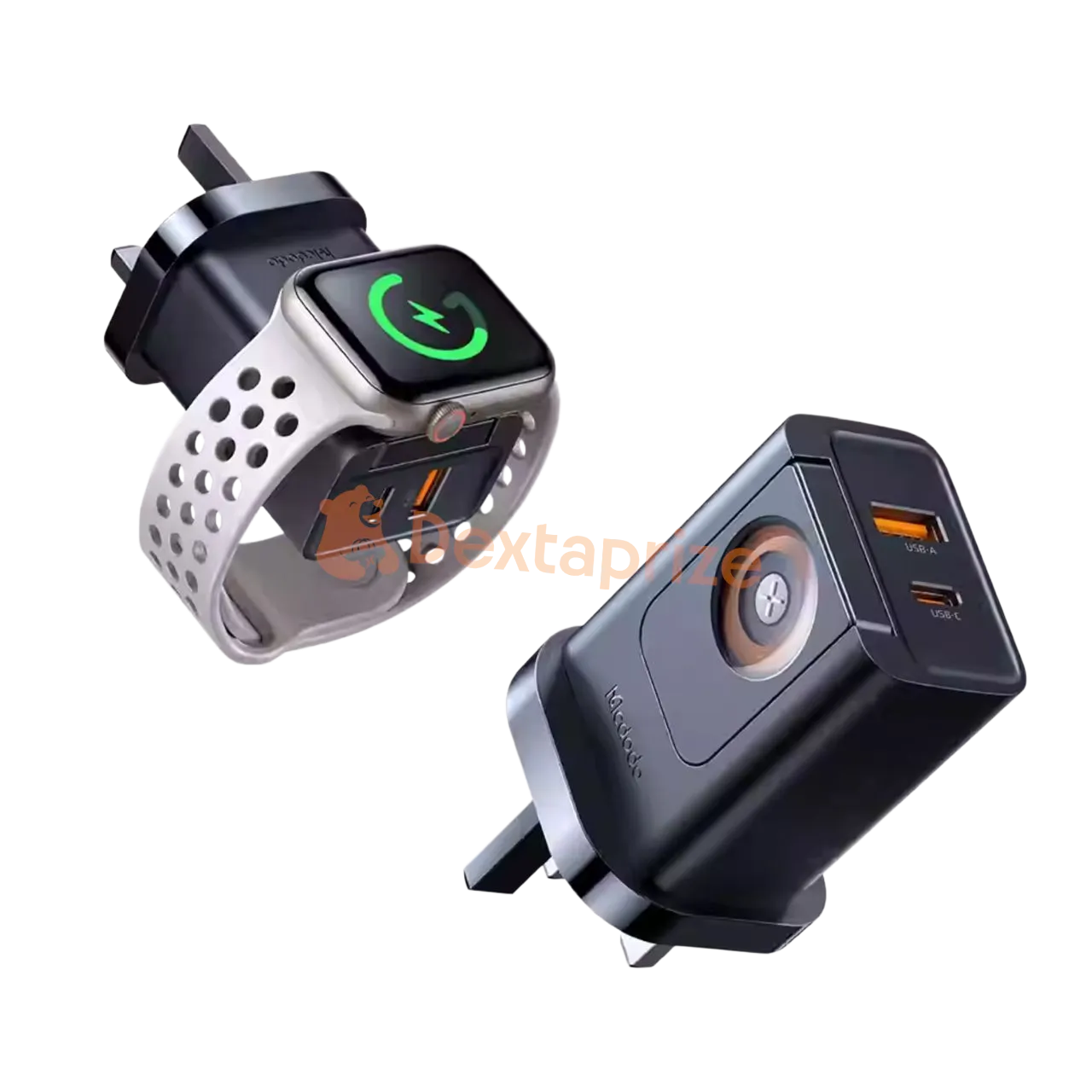 McDodo 30W 2-in-1 USB-C Fast Charger with Built-in Apple Watch Charger (UK/EU Plug)