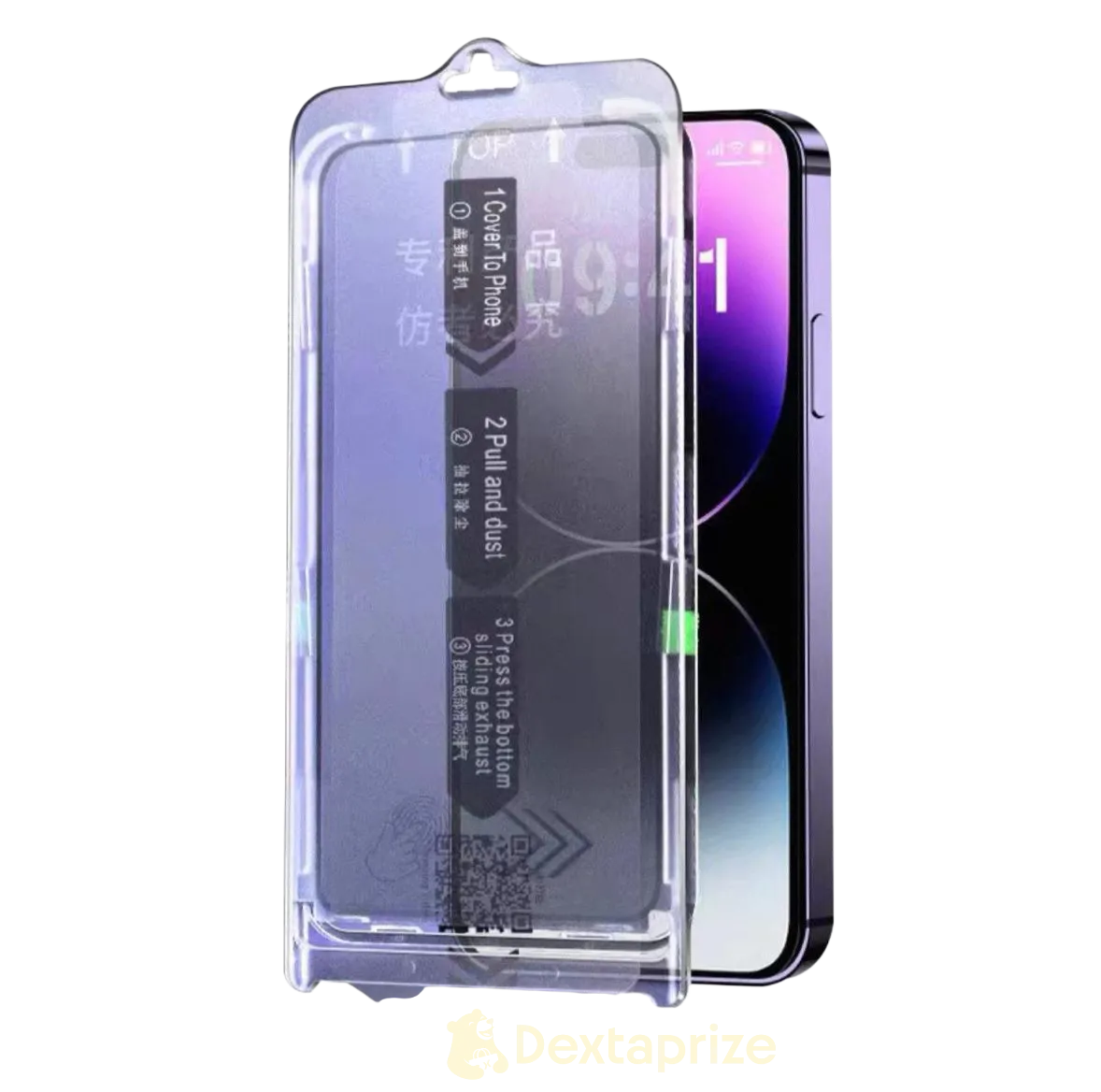 Auto-Align HD Tempered Glass Screen Protector with One-Pull Dust Removal for iPhone